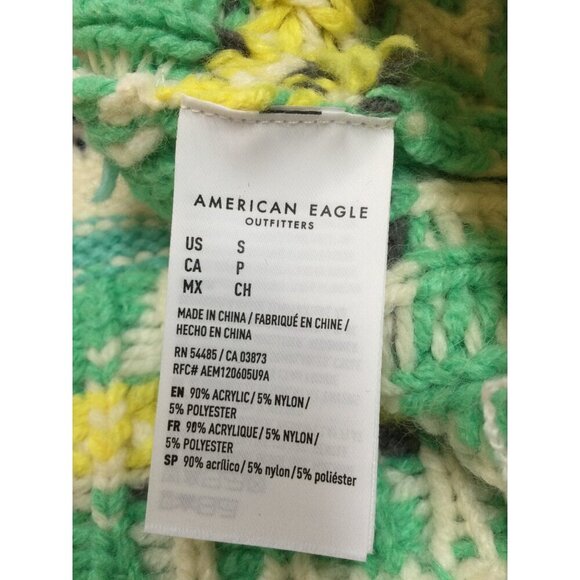 American Eagle Chunky Oversized Sweater Womens Fair Isle Snowflake Size S - Picture 5 of 9